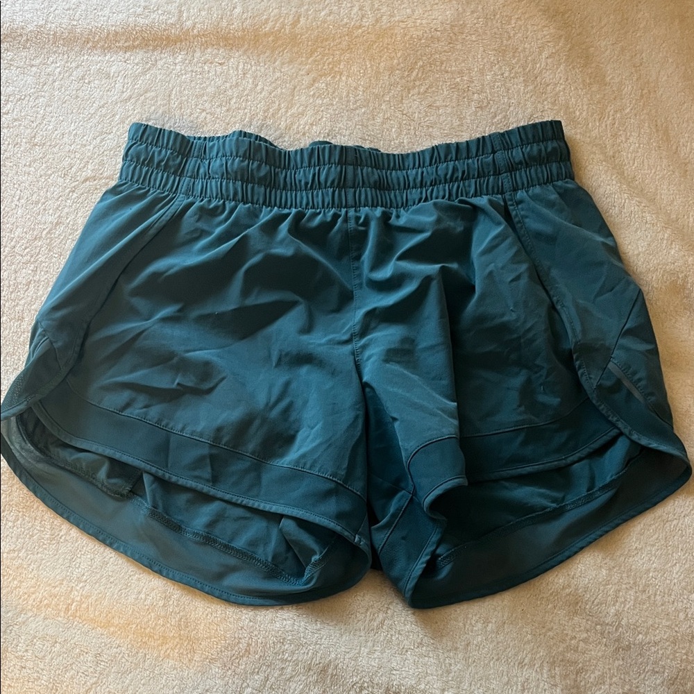 Athleta Women's Mesh Racer Run Teal Shorts